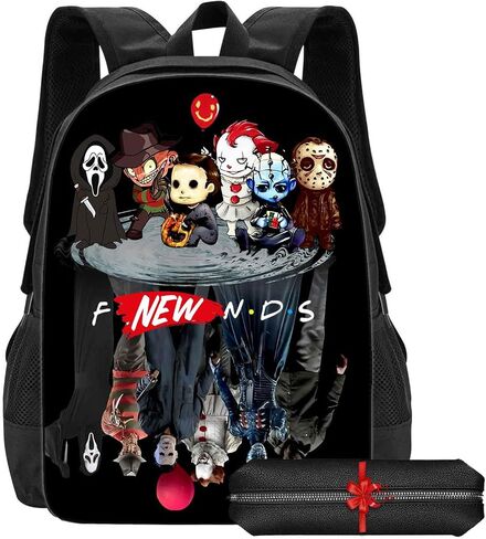 Kids 3D HD Horror Backpack Boys Girls Halloween Horror Movie Schoolbag-1 in Saudi Arabia