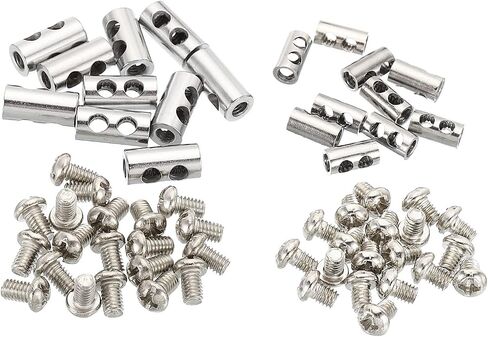 PATIKIL Wire Rope Clips, 1 Set/20cs Steel Cable Clamps 3mm 3.5mm Double Holes Wire Lock Rope Fittings Clip with M4*0.7 Screws for Cable in Saudi Arabia