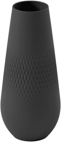 Villeroy & Boch Collier Noir Tall Vase : Carre, 4.5 in, Black in Saudi Arabia