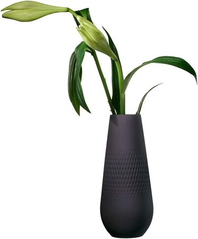 Villeroy & Boch Collier Noir Tall Vase : Carre, 4.5 in, Black in Saudi Arabia