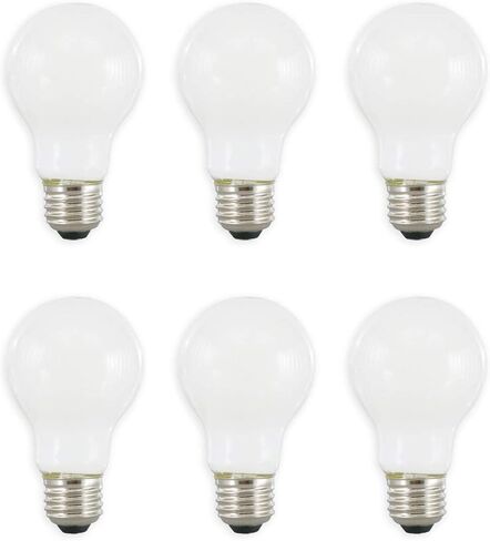 لمبة الإضاءة سيلفانيا LED TruWave Natural Series A19، ما يعادل 40 وات، كفاءة 5.5 وات، قابلة للتعتيم، 450 لومن، متجمد 2700 ك، أبيض ناعم - 6 عبوات (40816) in Saudi Arabia