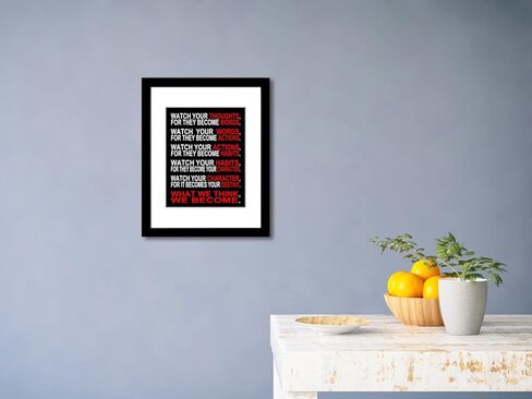 Wieco Art Think Quotes Wall Art Inspirational Canvas Print Motivation Classroom Decor With Black Frame and Real Glass for Home Office Wall Decoration in Kuwait