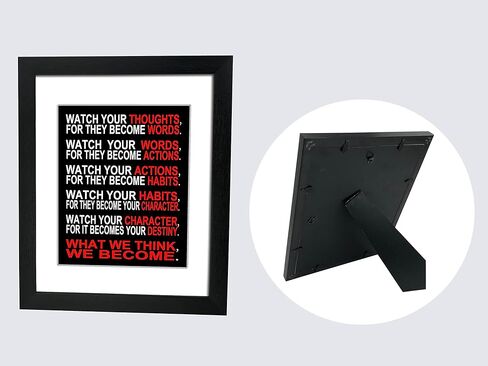 Wieco Art Think Quotes Wall Art Inspirational Canvas Print Motivation Classroom Decor With Black Frame and Real Glass for Home Office Wall Decoration in Kuwait