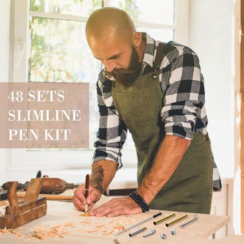 مجموعة أقلام Slimline 48 قطعة من Colarr بألوان متنوعة، مجموعات أقلام تحول خشبية مع قلم مغزل، مجموعة أدوات تحويل القلم لمستلزمات تحويل الخشب DIY لصنع اللوازم المنزلية (6 ألوان) in Saudi Arabia