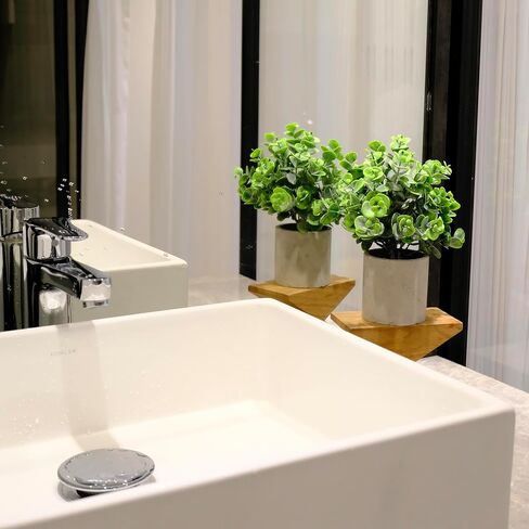 Fake Plants 2 Packs Artificial Eucalyptus Plants for Indoor Mini Artificial Potted Plants for Home Bathroom Office Decor in Saudi Arabia