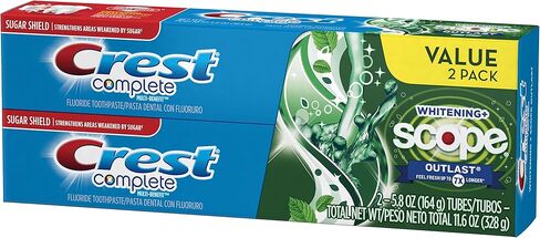 Crest Complete Multi Benefit Scope Outlast Fresh Breath Whitening Toothpaste Mint 5.8 Ounce (Pack of 2) in Kuwait