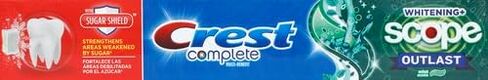 Crest Complete Multi Benefit Scope Outlast Fresh Breath Whitening Toothpaste Mint 5.8 Ounce (Pack of 2) in Kuwait