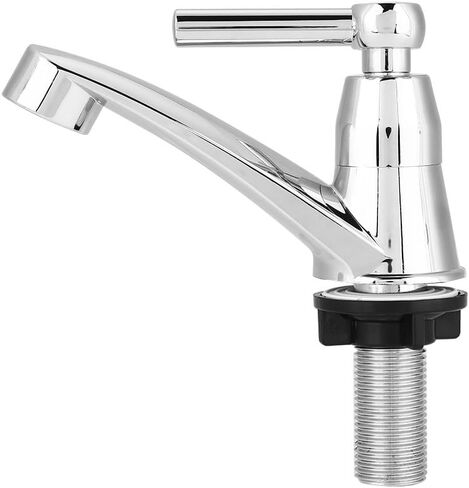 Cold Water Faucet, Waterfall Spout Faucet, Bathroom Sink Faucet Centerset with Drain Assembly, Single Water Tap Bathroom Basin Kitchen Sink Accessories(One Word G1/2) in Saudi Arabia