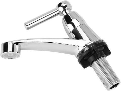 Cold Water Faucet, Waterfall Spout Faucet, Bathroom Sink Faucet Centerset with Drain Assembly, Single Water Tap Bathroom Basin Kitchen Sink Accessories(One Word G1/2) in Saudi Arabia