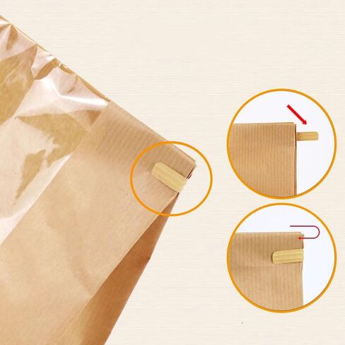 30 حزمة من أكياس الخبز الورقية من كرافت مقاس 11.8 × 4.7 × 3.5 بوصة أكياس رغيف العجين المخمر مع نافذة أكياس تخزين التعبئة والتغليف المخبوزة محلية الصنع لخبز البسكويت in Kuwait