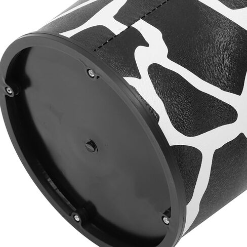 سلة قمامة مستديرة فاخرة مع غطاء، سلة مهملات المكتب، سلة مهملات الحمام، دلو ورقي صغير للمنزل (طباعة بقرة) in Kuwait