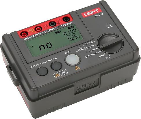 UNI-T Digital Megohmmeter UT501A Insulation Resistance Tester Multimeter, Electrician Megohm Meter, 125V/250V/500V/1000V Test Voltage, 0.01~200Ω Low Resistance Testing, 2000 Counts Auto Ranging in Saudi Arabia