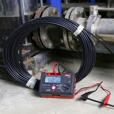 UNI-T Digital Megohmmeter UT501A Insulation Resistance Tester Multimeter, Electrician Megohm Meter, 125V/250V/500V/1000V Test Voltage, 0.01~200Ω Low Resistance Testing, 2000 Counts Auto Ranging in Saudi Arabia