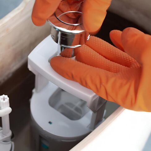 قفازات ForPro شديدة التحمل من النتريل للاستعمال مرة واحدة، برتقالية، 8 مل، درجة صناعية، مقبض ماسي مرتفع، خالية من اللاتكس، عدد 100 in Kuwait