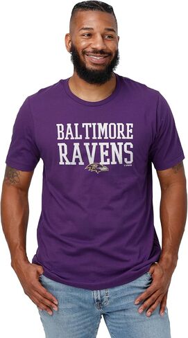 FOCO Men's NFL Team Bold Wordmark Short Sleeve T-Shirt in Saudi Arabia