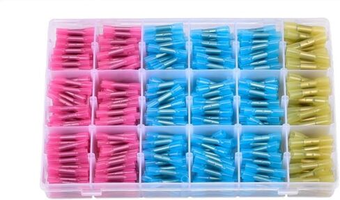 Solder Seal Wire Connectors - Yellow 12-10 AWG - Heat Shrink Solder Butt Connectors - Tinned - Automotive Marine Boat Crimp (100) in Saudi Arabia