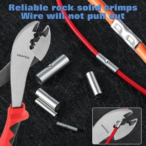 220 Pcs Non Insulated Butt Connectors Kit With Heat Shrinkable Tube Butt, 24-8AWG Seamless Uninsulated Butt, Tinned Copper Butt Splice Connector, Non Insulated Wire Connectors Crimp Terminals in Saudi Arabia