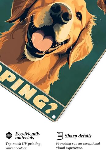 Metal Sign Golden Retriever Are You Pooping Sign Vintage Funny Sign Retro Aluminum Tin Signs for Home Farm Garden Bar Bathroom Kitchen 8x12 Inches(169) in Saudi Arabia