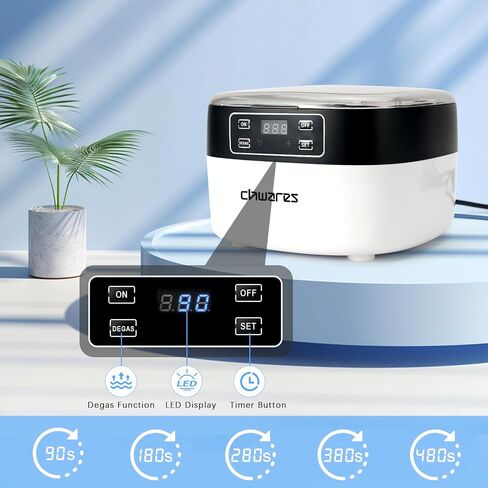 CHWARES Ultrasonic Cleaner Machine Professional 750ML Ultrasonic Cleaning Coins Watch Earrings Necklaces Rings Cleaning Machine in Saudi Arabia