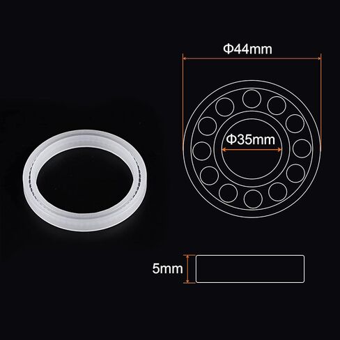 HARFINGTON 2 قطعة 6707 محامل كروية 35 مللي متر × 44 مللي متر × 5 مللي متر كرات زجاجية دوارة من النوع المفتوح لأثاث المعدات in Kuwait