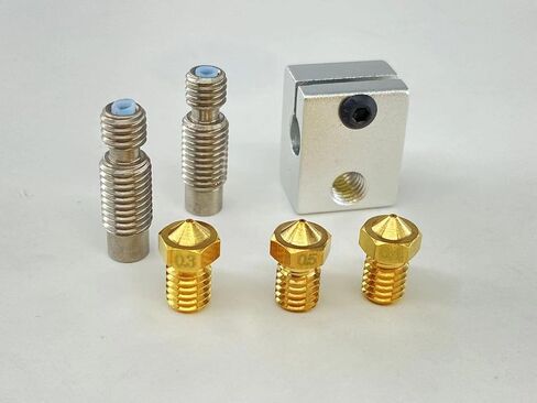 All Metal V6 Hot End Complete kit 1.75mm 12V/40W, 0.4mm Brass Nozzle, Suitable for 3D Printer in Saudi Arabia