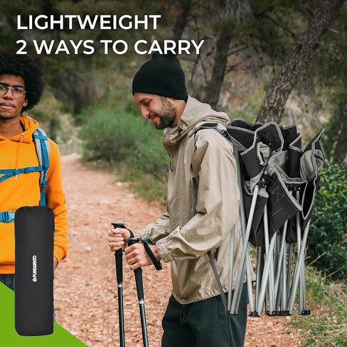 Loveseat Camping Chairs Adults 2 Person Oversized Double Camping Chair for Outside Picnic Beach Travel, Love Seat Camp Chair, Oversized, Black/Grey in Kuwait