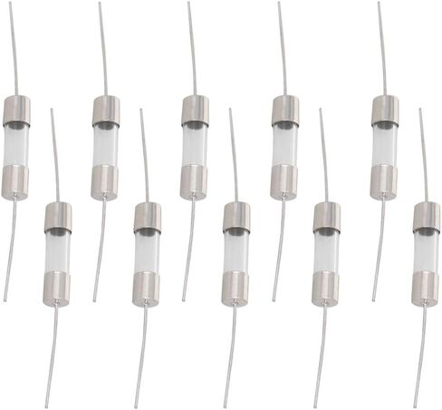 Fielect 10Pcs Glass Tube Fuses Axial with Lead Fast Blow Glass Fuse 3A 250V 5x20mm for Replacing or Repairing Many Home Electronics 10Pcs (F3A) in Saudi Arabia