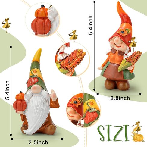 Fall Gnomes Thanksgiving Decorations, Handmade Gnomes Figurine Thanksgiving Decor Fall Gnomes Thanksgiving Gift for Home Table Ornaments Indoor in Saudi Arabia