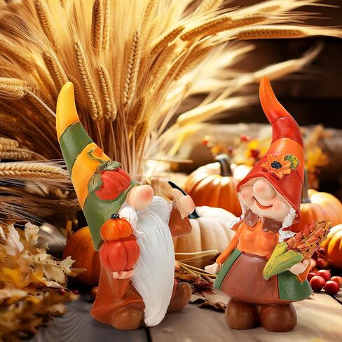 Fall Gnomes Thanksgiving Decorations, Handmade Gnomes Figurine Thanksgiving Decor Fall Gnomes Thanksgiving Gift for Home Table Ornaments Indoor in Saudi Arabia