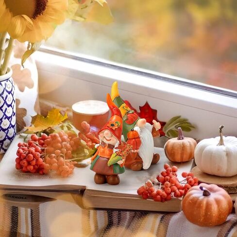 Fall Gnomes Thanksgiving Decorations, Handmade Gnomes Figurine Thanksgiving Decor Fall Gnomes Thanksgiving Gift for Home Table Ornaments Indoor in Saudi Arabia