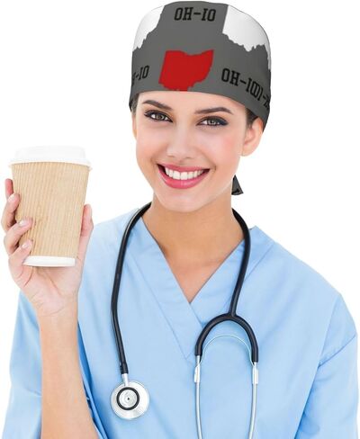 لطيف الصلصال الكلب طباعة قبعة العمل فرك قبعة مع العصابة، قابل للتعديل الأزياء ضمادة التعادل عودة قبعة أغطية الرأس للنساء الرجال in Saudi Arabia