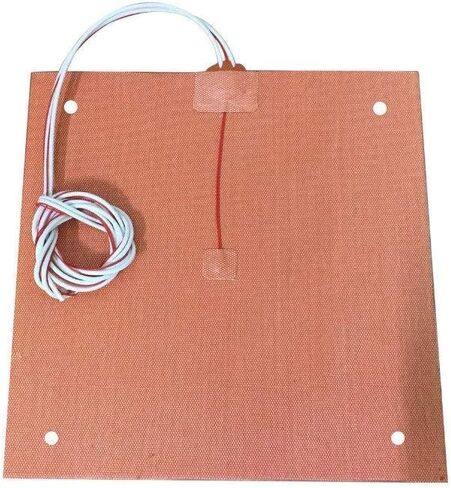 USA Material 12"x12" CR10 Silicone Heater Pad 310x310mm for Voron V2 Creality CR-10 10S Pro CR-X MP Maker Pro TAZ, BLV MGN Cube 3D Printer Bed with Screw Holes in Saudi Arabia