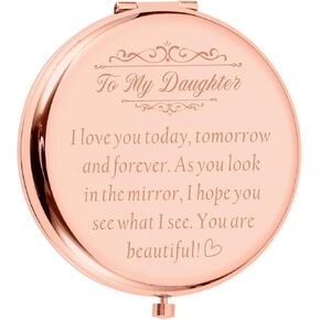 Daughter Valentines Gifts from Mom Dad Birthday Graduation Gifts Girls Her Christmas Daughter Gifts Stocking Stuffers Kids Teenager Girls Gifts Teen Girl Gifts Rose Gold Mirror in Kuwait
