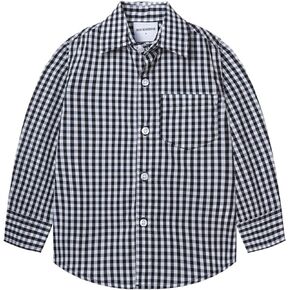 Mud Kingdom Boys Long Sleeve Shirts Back Pleat Button Down Spread Collar Stripe Plaid Spring Autumn