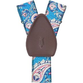KK & Jay Supply Co. - The Original Premium Stay Tucked Shirt Stay - Non-Slip Grip Shirttail Garters - Made in Brooklyn, USA - Van Cortlandt Aqua Paisley