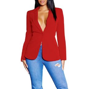 Blazer Jacket for Women, Button Long Sleeve Open Front Work Office Tie Back Blazer Jacket Suit