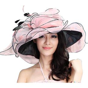 قبعات سباق الشابات لشهر يونيو، قبعة الأورجانزا ذات الريش الكشكشة in Kuwait