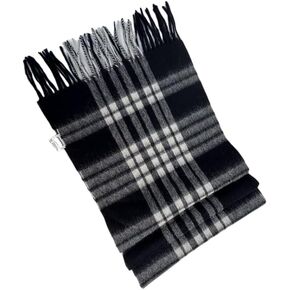 Imperial Crimson: Exquisite Mongolia Wool Scarf - Classic Plaid Design, Opulent Winter Warmth