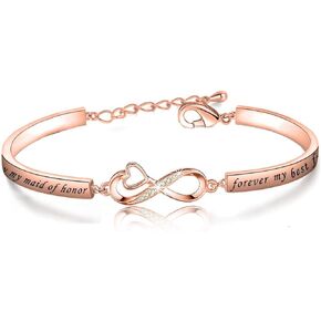 CENWA Maid of Honor Gift Today My Maid of Honor Forever My Best Friend Bracelet Maid of Honor Wedding Jewelry Bridesmaid Wedding Proposal Gift for Best Sisters Bridesmaid