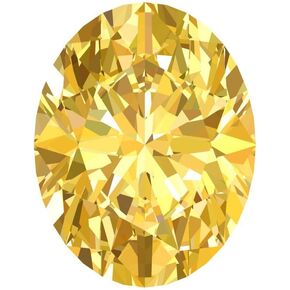 1 to 3 ct Oval Cut VVS1 Simulated Yellow November Birthstone