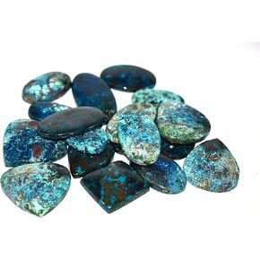 Kanta Incorporation 100Cts. Natural Azurite Loose Gemstone Wholesale Cabochon Lot, Jewelry Making Loose Gemstone, Healing Crystals, Bulk Gemstone, Azurite Loose Gemstone