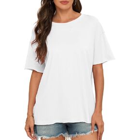 Bluetime Womens Oversized T-Shirts Casual Summer Crewneck Short Sleeve Loose Fit Basic Tees Tops