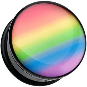 Pastel Rainbow Gradient Single Flared WildKlass Ear Gauge Plug (Sold as Pairs)
