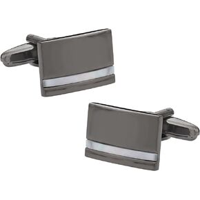 Cuff-Daddy Mother of Pearl Gunmetal Cufflinks with Presentation Box