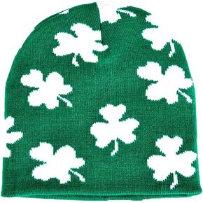 ThatsRad St. Patricks Day Knit Beanie Hat Cap Shamrock Irish Drinking Green in Kuwait