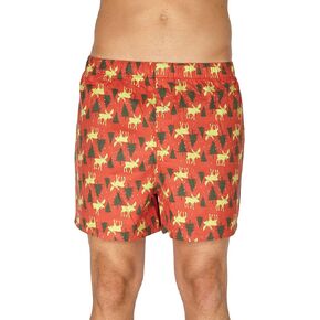 INTIMO Men's Holiday Moose And Trees Boxers Underwear