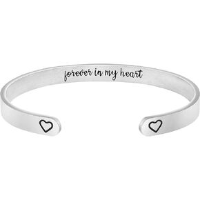 JoycuFF Bracelets for Women Funny Inspirational Gifts for Her Sister to Sister Jewelry Mantra Cuff Bangle