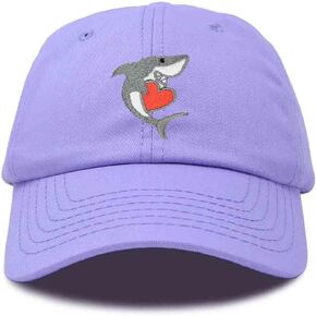 DALIX Huggy Shark Embroidered Dad Cap Cotton Baseball Hat Women