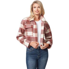 Jessica Simpson Women's Lenna Cropped Fleece Jacket