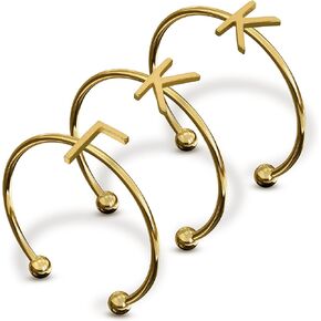 Sorority Shop Kappa Kappa Gamma Stacking Ring Set - Adjustable Rings with 18k Gold Plating
